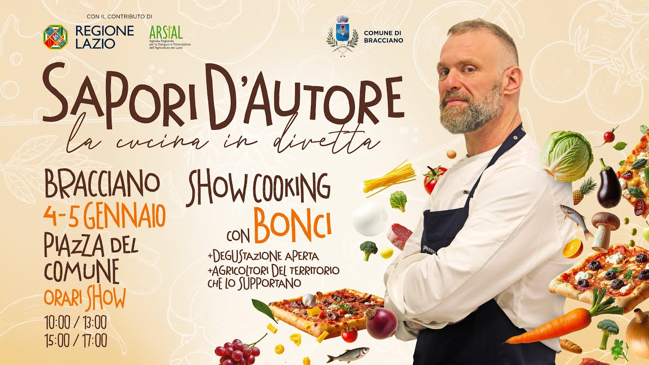 Sapori d'autore, la cucina in diretta, Bracciano, Showcooking Gabriele Bonci, Reportage 2025
