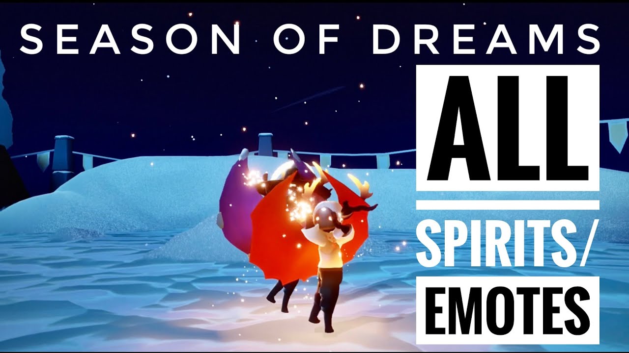 All Spirits and 3 Emotes 💃 [BETA SPOILERS] : Season of Dreams | Sky: Children of the Light