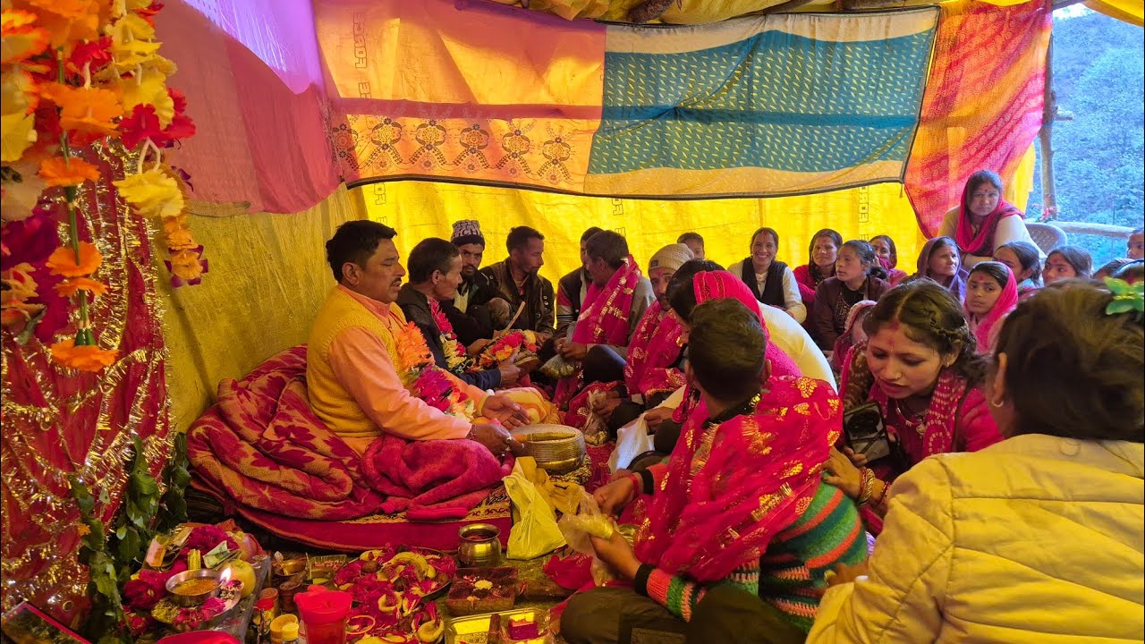 जब गुरु जी विदाई खुदेड़ गीत लगाए सभी रोने लगे || ऐडी आछरी साथ सिधवा-बिधवा रमोला नृत्य समापन