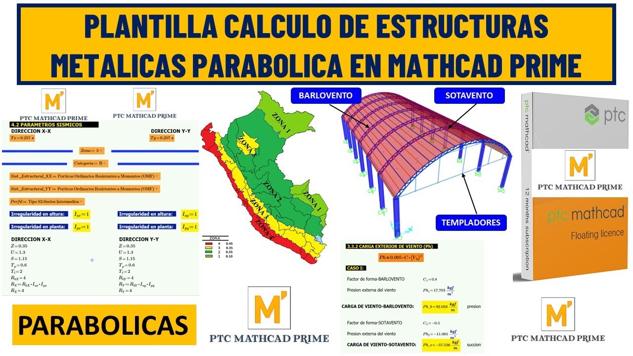 PLANTILLA CALCULO DE ESTRUCTURAS METALICAS PARABOLICAS EN MATHCAD PRIME