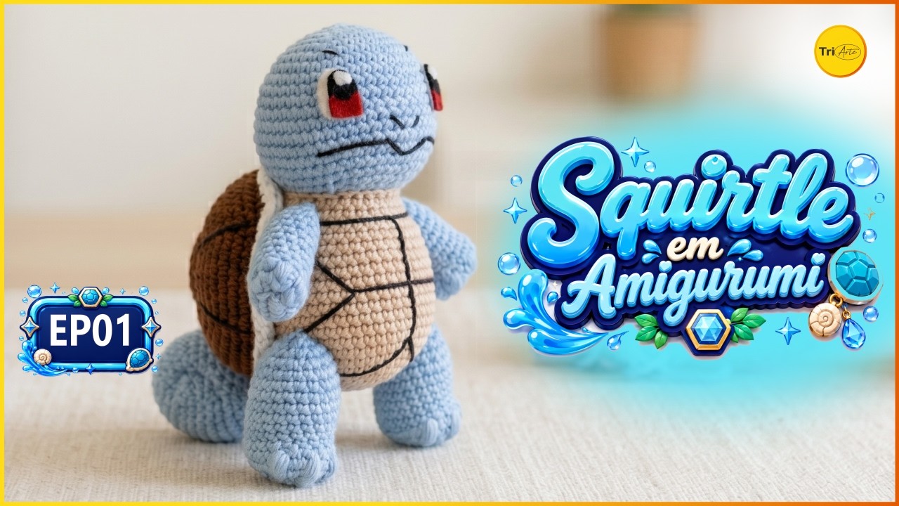 Receita Squirtle Amigurumi Parte 1 | Pokemon 🌊