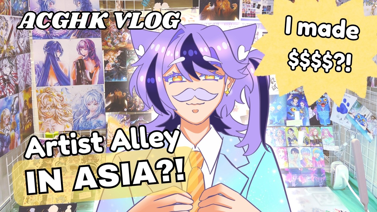 Artist Alley experience in ASIA~?! | ACGHK 2025 Artist Alley Vlog + Review