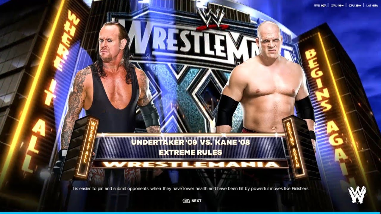 WWE 2K24 The Undertaker vs Kane Wrestlemania 20