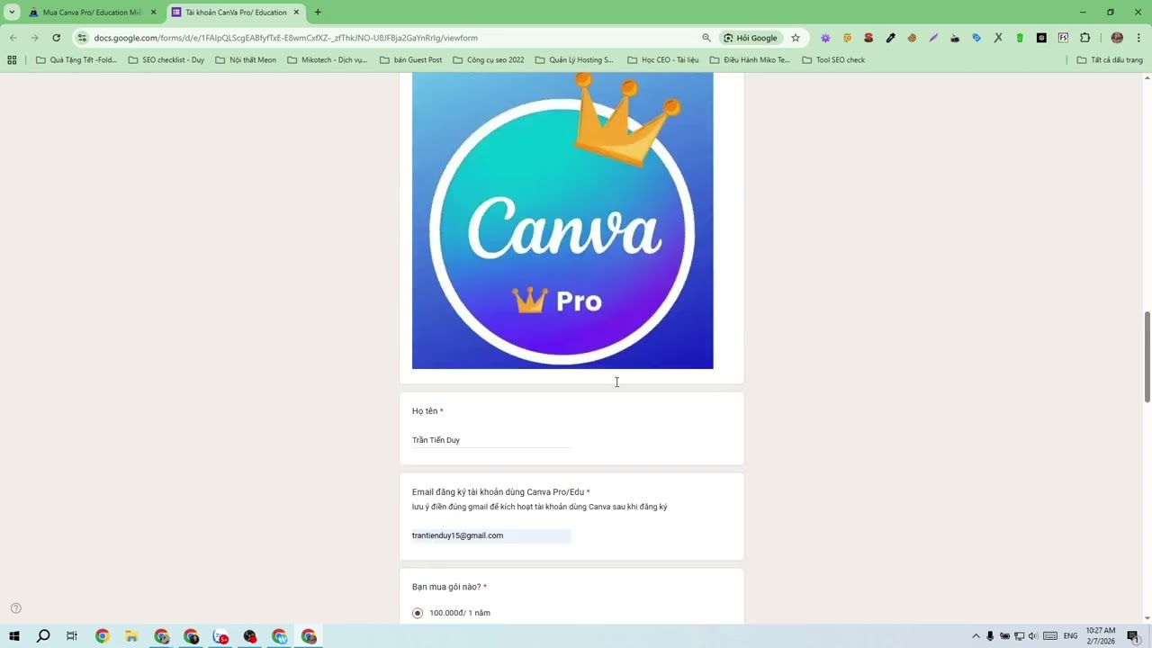Hướng dẫn Mua Canva Pro giá rẻ tại Trantienduy.com giá 7k/ tháng