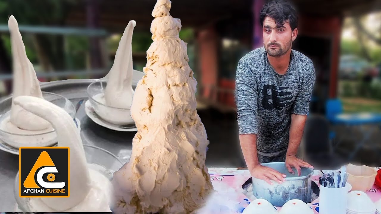 Street food - Hand Made Afghan Kulfi Ice Cream (Sheer-Yakh)