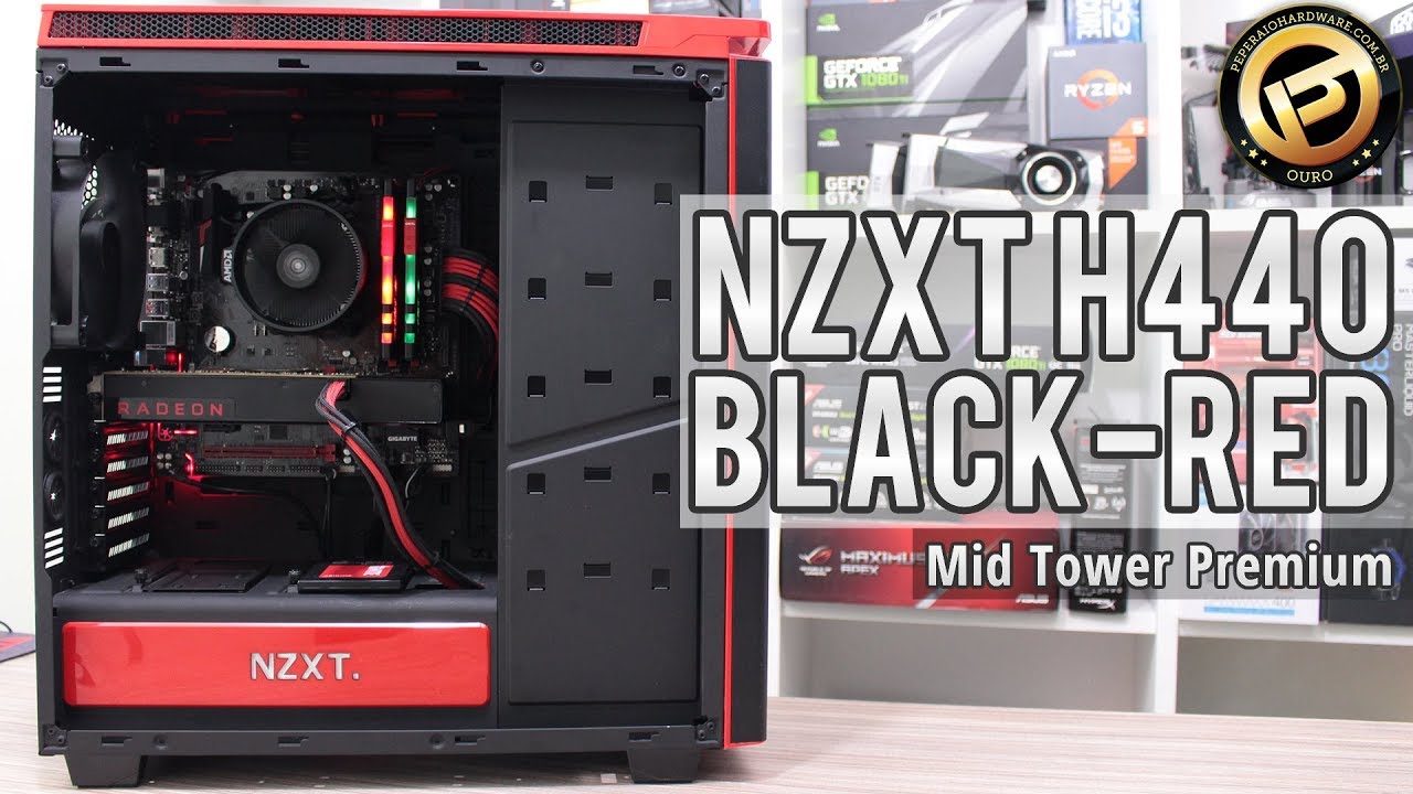 Análise – Gabinete NZXT H440 Black/Red – Mid Tower clean, espaçoso e bem refrigerado