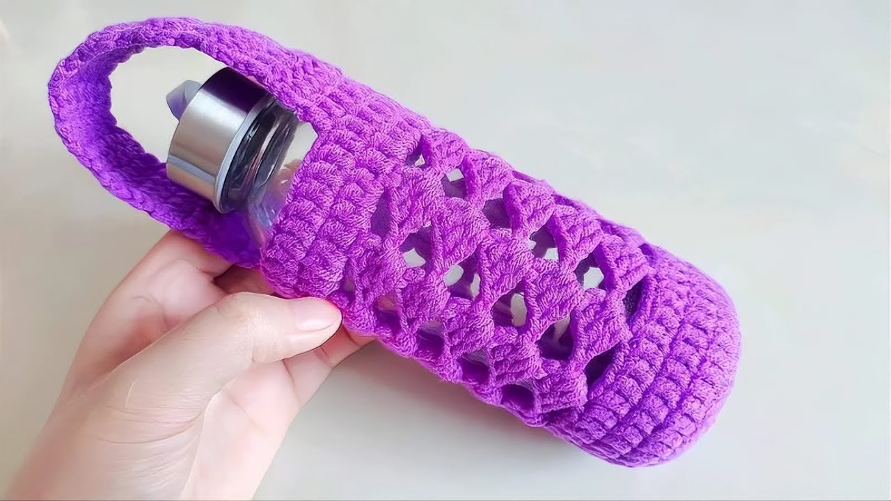Another Hollow Cup Sleeve Crochet Tutorial | Simple, Detailed & Practical Stitches.