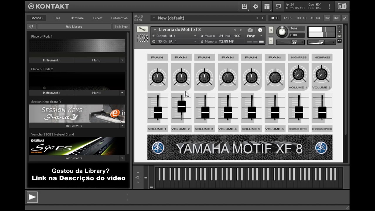 Review Livraria Do Motif XF - Teste de timbres no kontakt 5.6.6