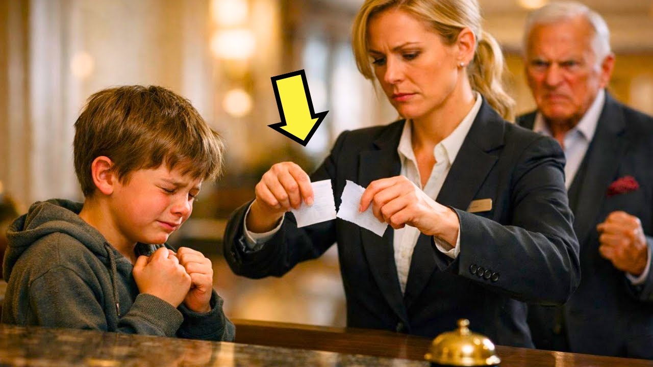 GERENTE ROMPIÓ EL CHEQUE DEL NIÑO POBRE… SIN SABER QUE EL DUEÑO ESTABA VIENDO