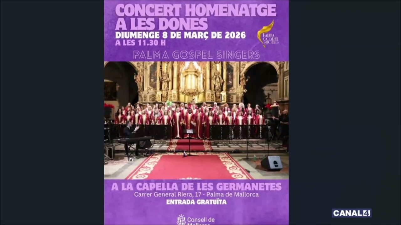 Rafel Fiol, Director de Palma Gospel Singers, presenta un concierto para el 8M en 4 Directe