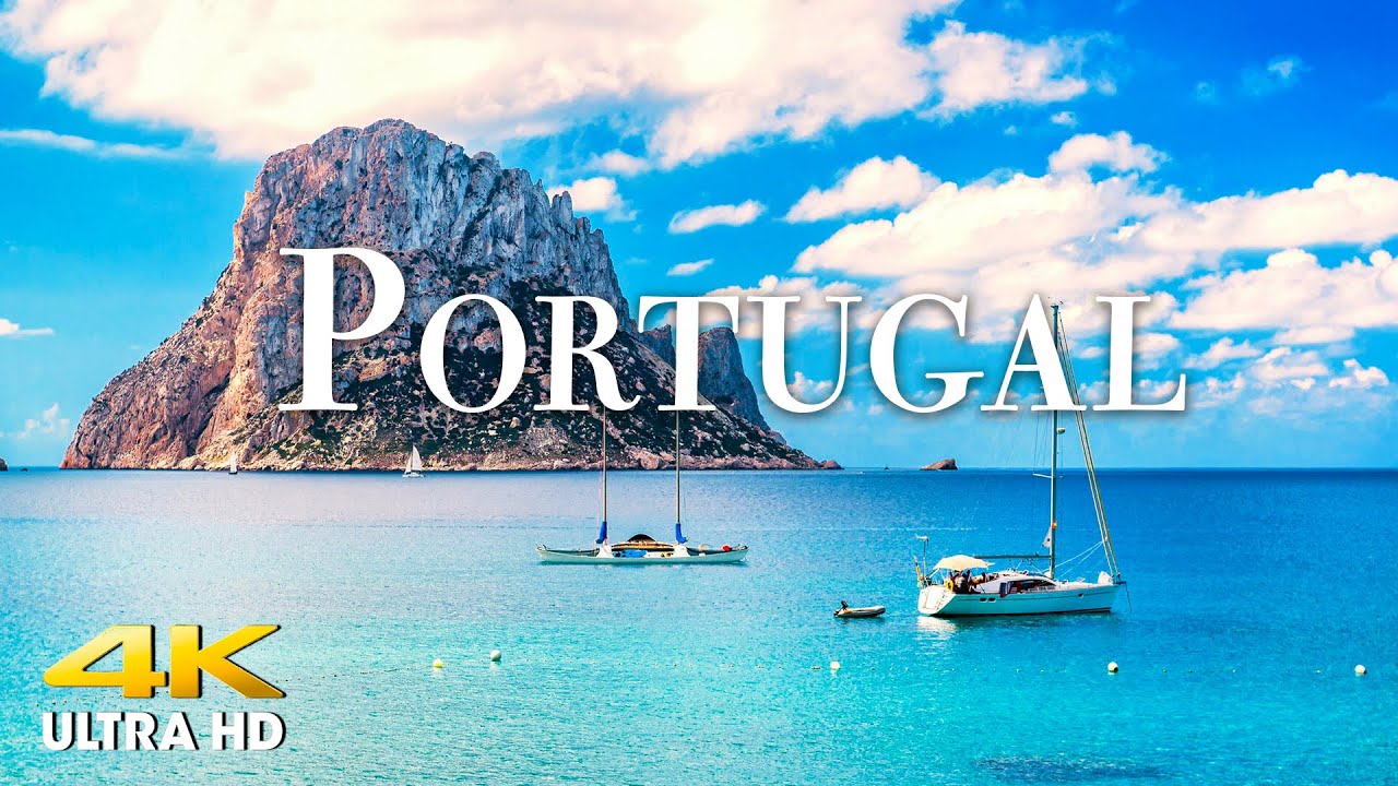 FLYING OVER PORTUGAL (4K UHD) Beautiful Nature Scenery with Relaxing Music | 4K VIDEO ULTRA HD