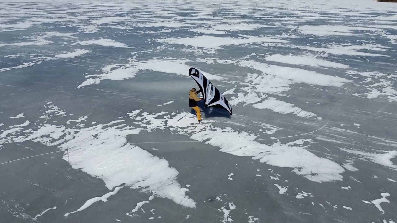 Wing ice skate drone