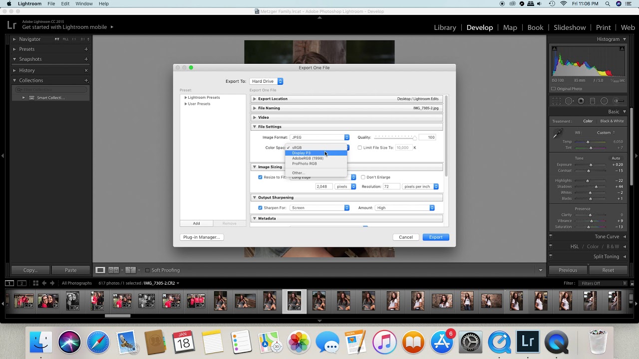 How To Export High Quality Images For Social Media Lightroom Tutorial
