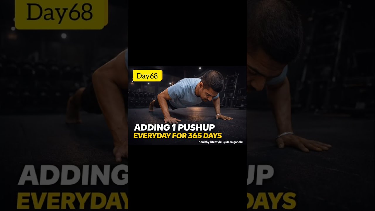 Adding 1 pushup everyday for 365days Day68 (20-01-26)78 pushups 