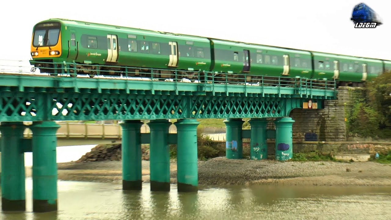Trenuri Irlandeze pe Viaductul Laytown  🚆🚅 Irish Trains on Laytown Viaduct - 05 October 2023