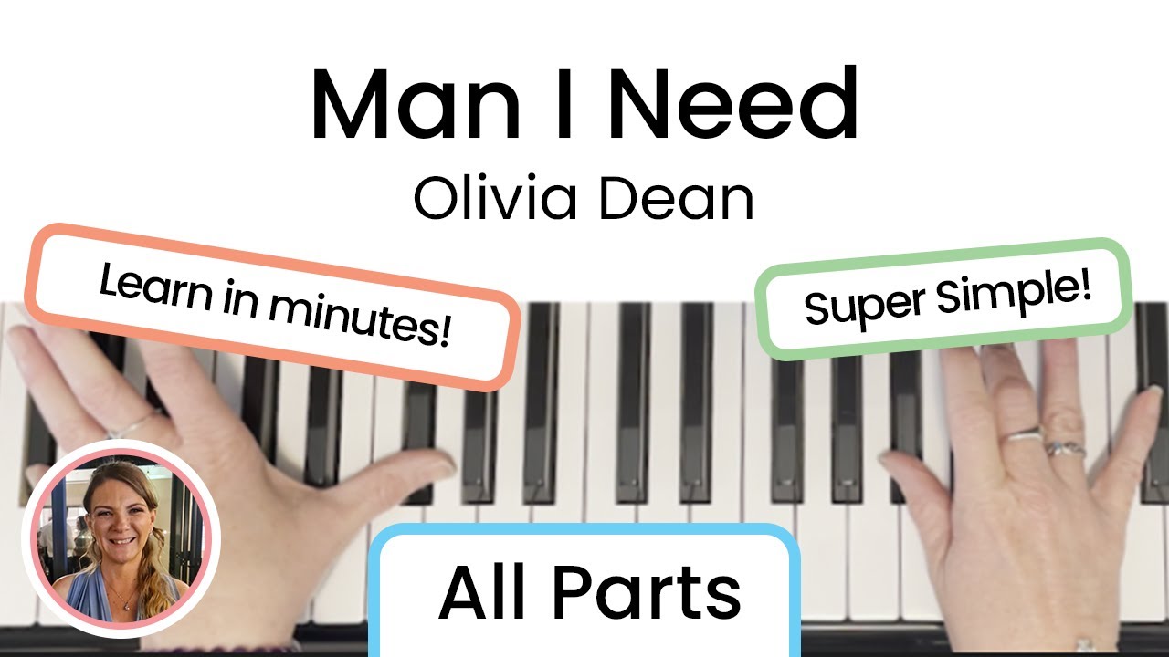 How to play Man I Need - Olivia Dean | EASY Piano Tutorial!!