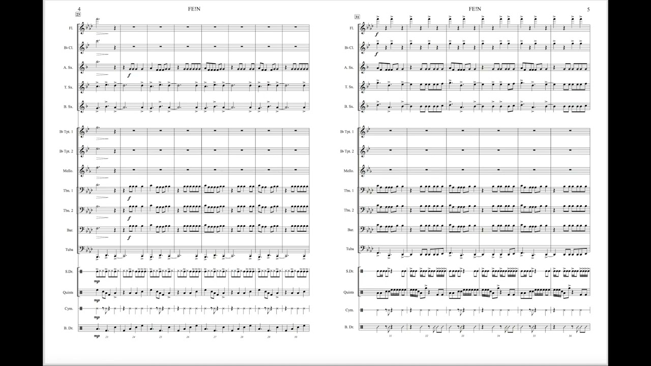 Fe!n - Marching Band Arrangement