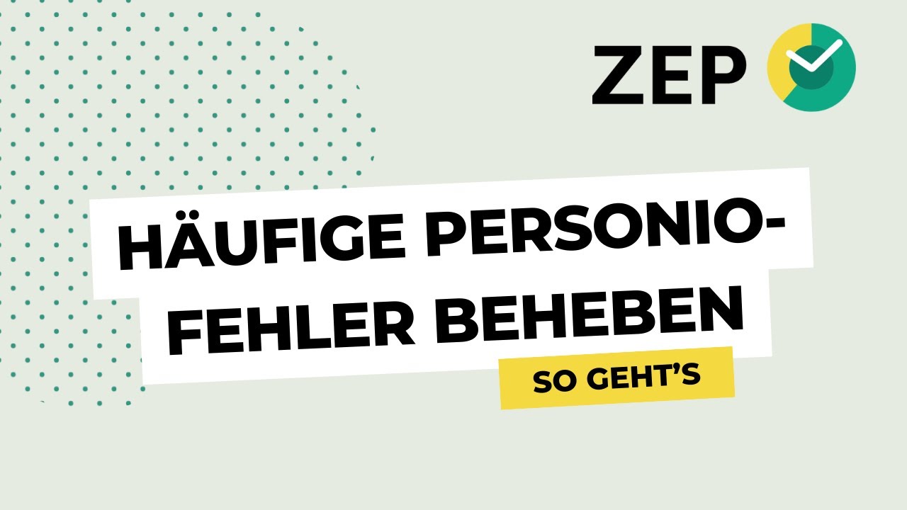 How to ZEP: Personio Fehlermeldungen und Attribute erklärt