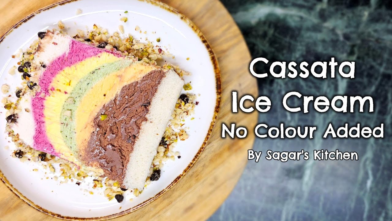 Cassata Ice-Cream No Chemical Colour #IceCreamRecipe