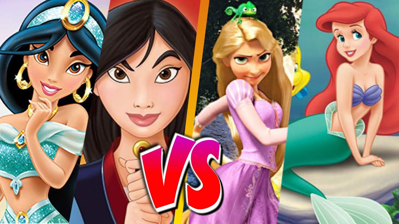 Jasmin y Mulan vs Rapunzel y Ariel - BATALLAS DE RAP ANIMADAS