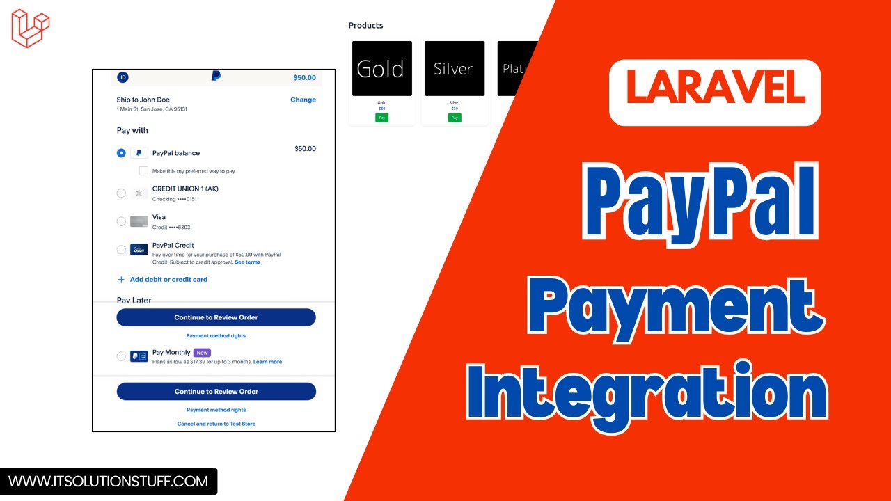 Laravel PayPal Payment Gateway Integration 💳