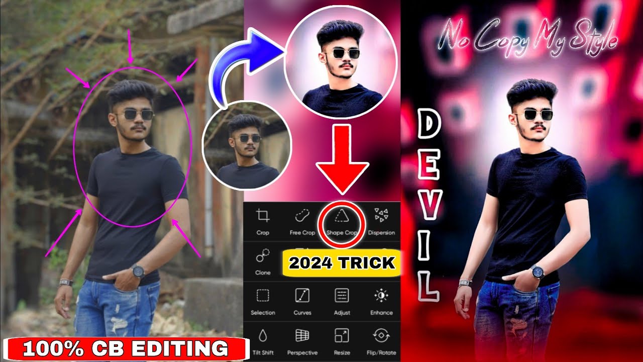 New CB Photo Editing 2024 | PicsArt 100% Real Cb Editing | Full Hindi tutorial