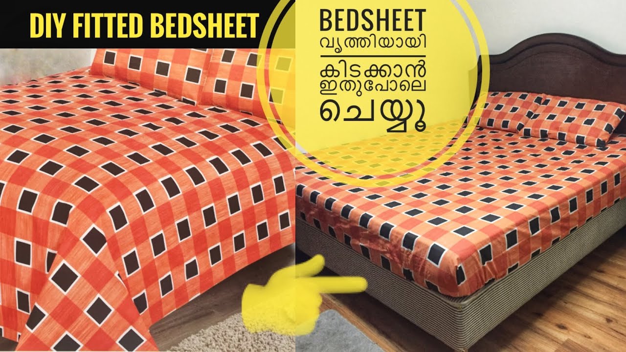 How to make fitted bedsheet | DIY Fitted Bedsheet | normal bedsheet to fitted  bedsheet | #40