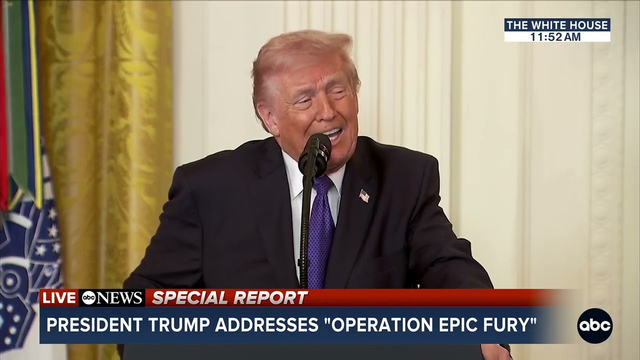 President Trump gives update on “Operation Epic Fury” after Iran strikes