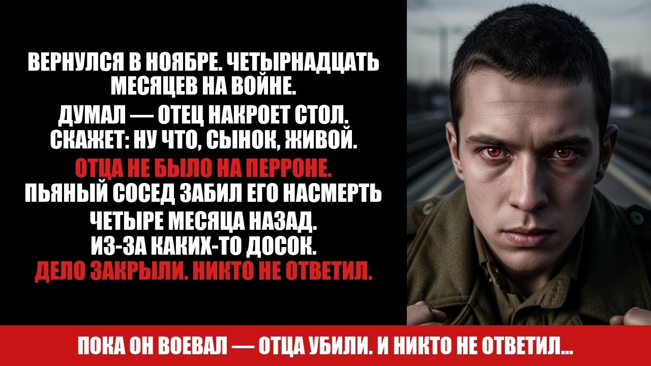 Пока он воевал, отца убили. Суд дал убийце три года условно. Сын вернулся с фронта