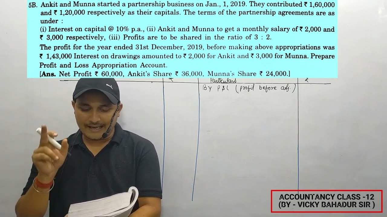 profit & loss appropriation Ac/Fundamental of partnership firms/accounts 12/rahul commerce academy