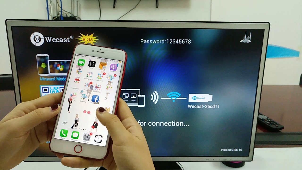 how to use the airplay mirroring,Wecast C2 no switch 3036 dual core tv dongle