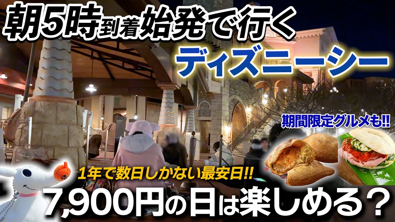 【最安】超レアな7,900円のディズニーシーに始発で行った1日の過ごし方！ ⁠【vlog】#ディズニー #ディズニーシー