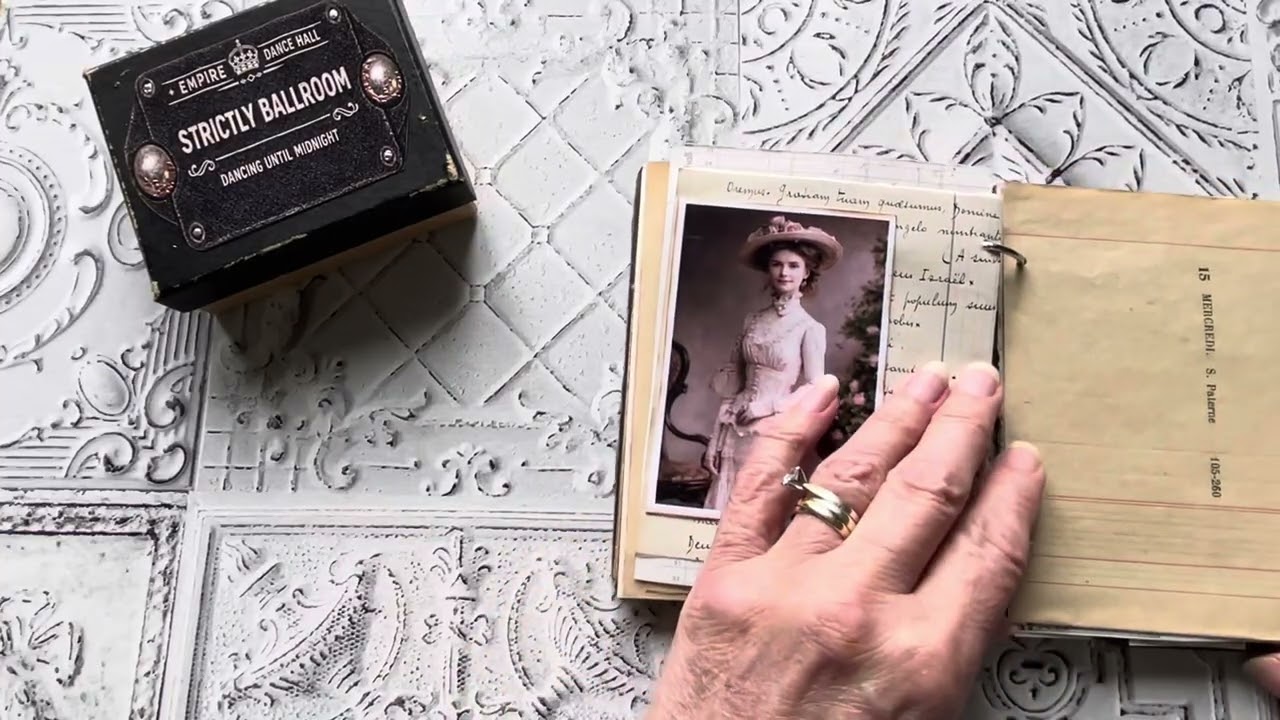 Flip through of my latest journal ‘strictly ballroom’ + box of bling and ephemera 