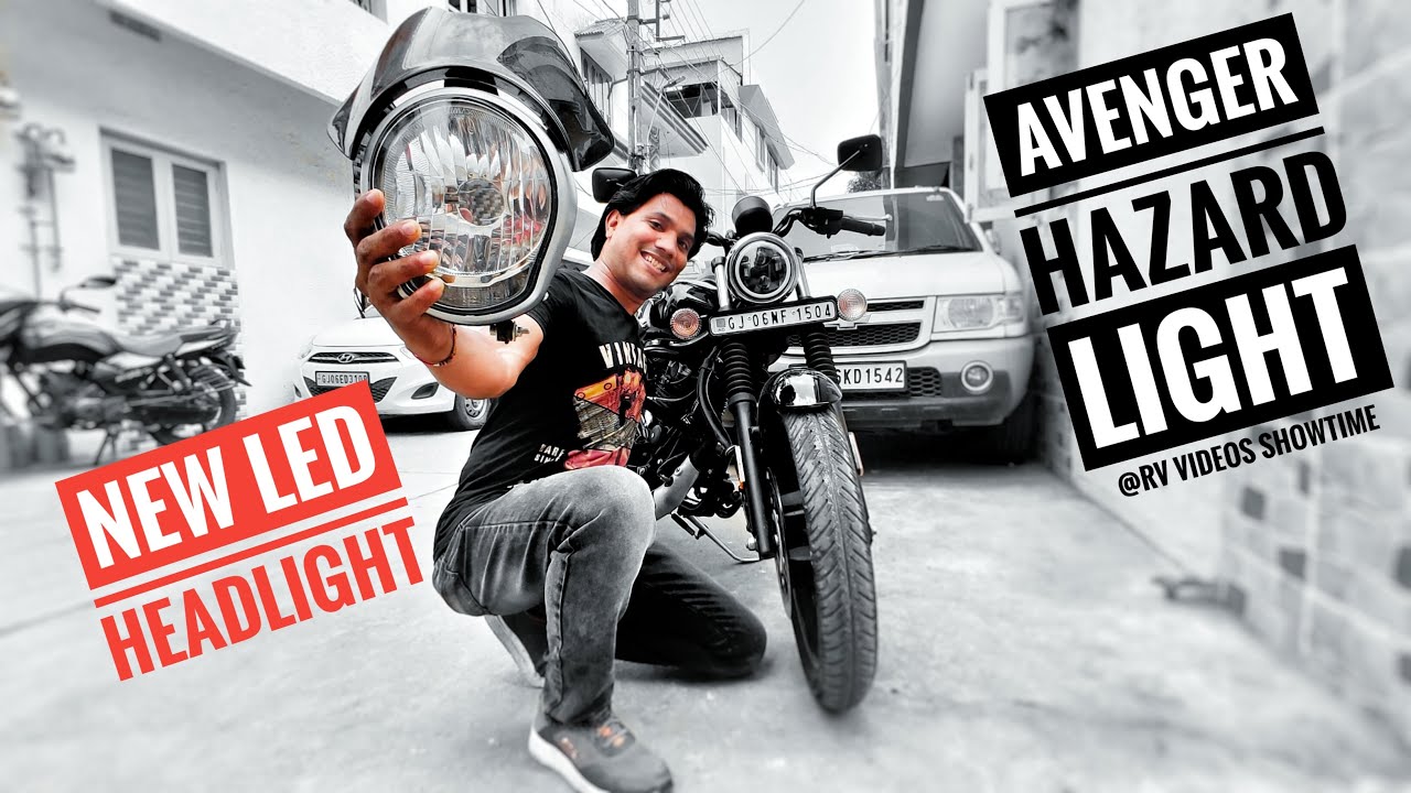 Bajaj Avenger 160 Street BS6 fitting LED Headlight set, Indicator Hazard light  flasher modification