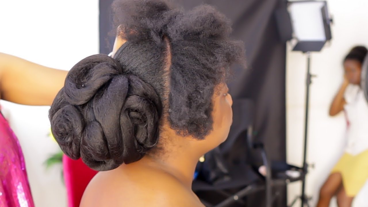 Elegant Bridal Hairstyle / 4C Natural Hair /Step By STEP