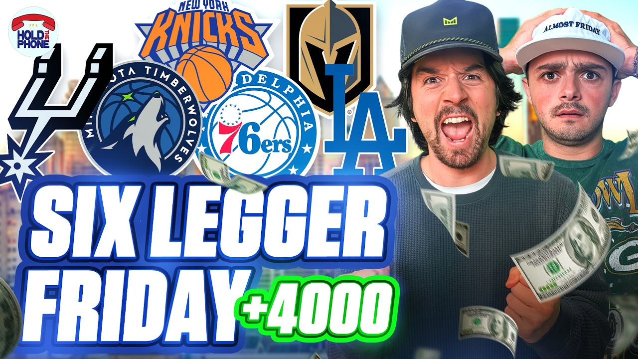 SIX LEG PARLAY +4000 Odds (NBA/MLB/NHL): 76ers-Knicks, Wolves-Spurs, Knights-Ducks & Baseball Locks