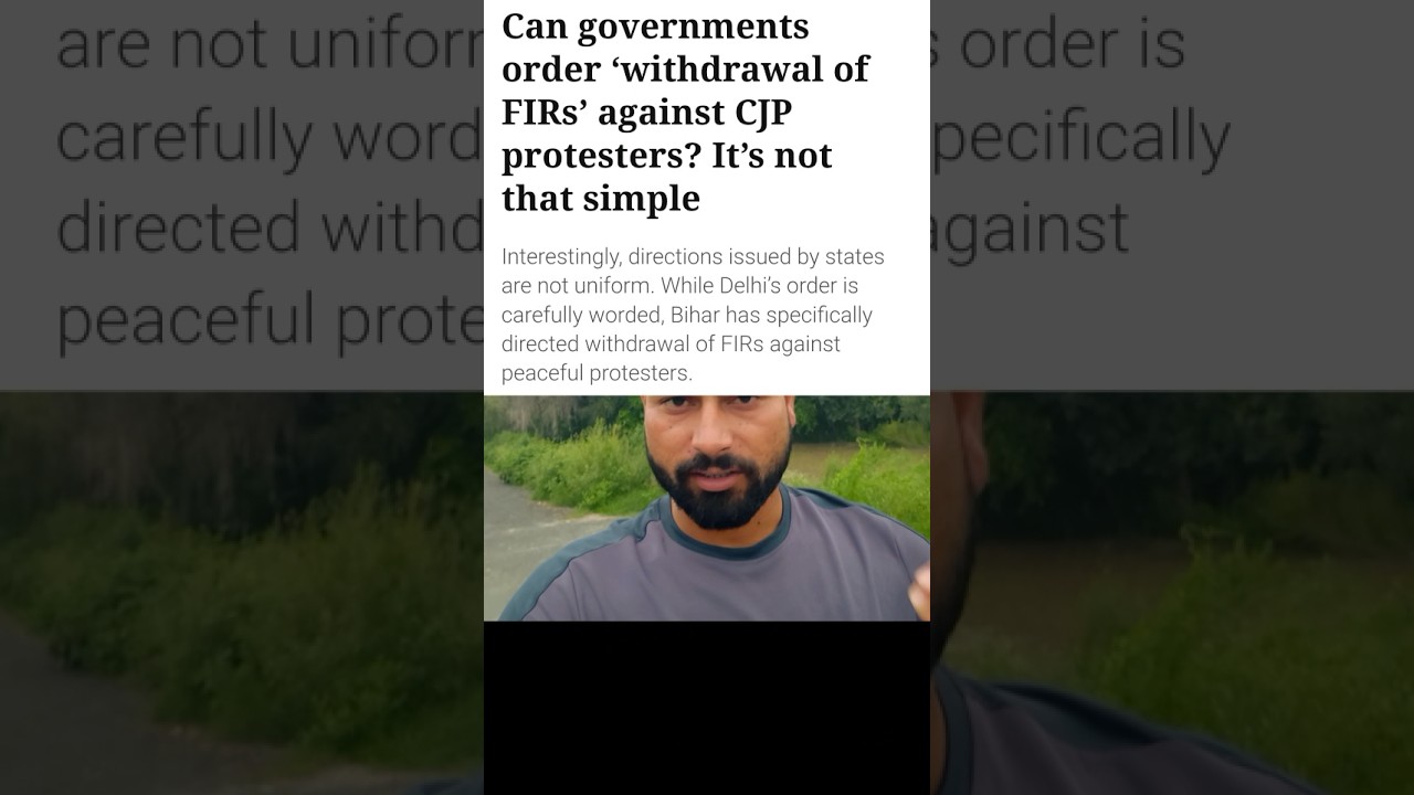 Can a Government Cancel an FIR With One Order?Legal Reality Explained #legal #police #government #yt