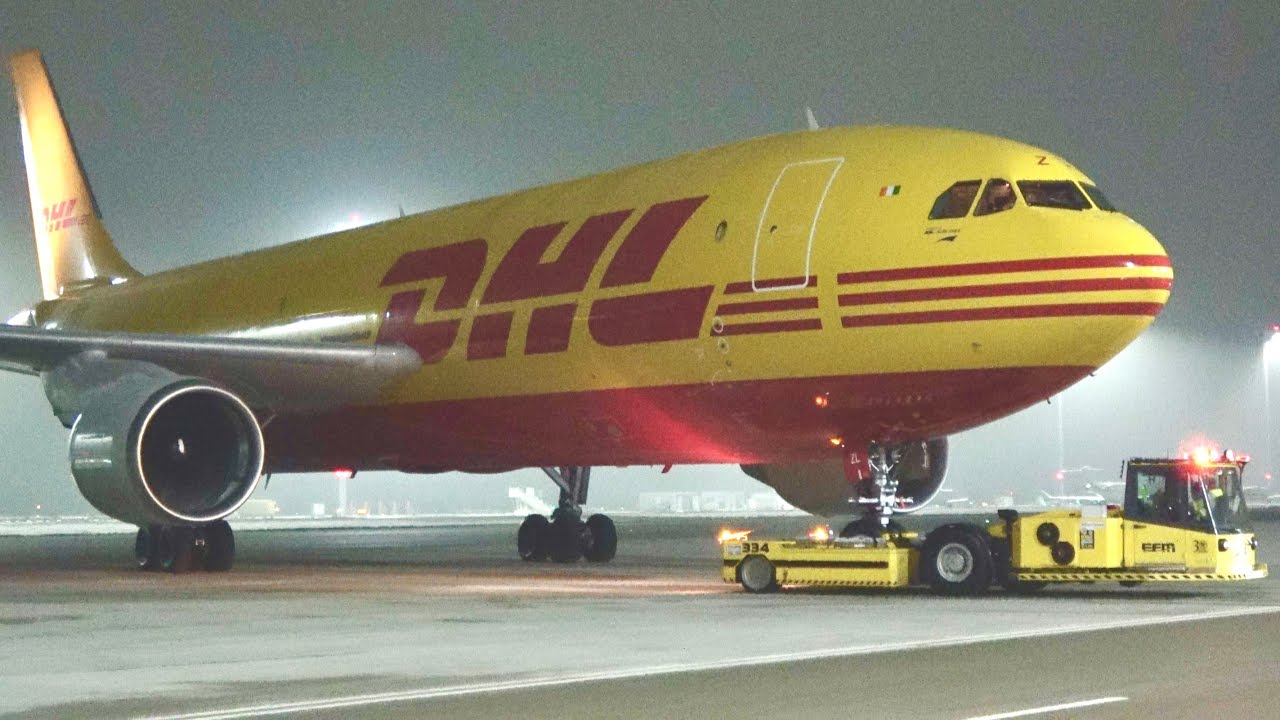 (4K)VERY SMOKY! Engine Start DHL A300-600F Night Cargo Action at Munich Airport B767,B737 and More!