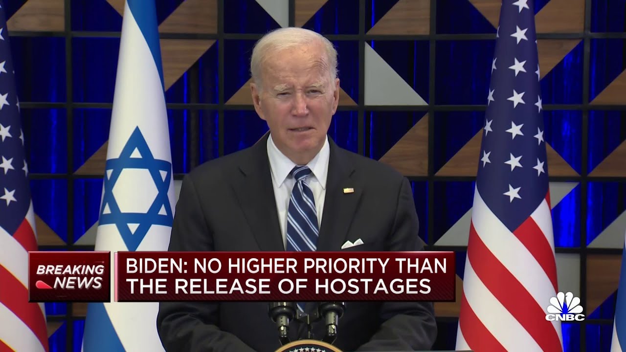 Watch President Biden's full remarks on the Israel-Hamas conflict