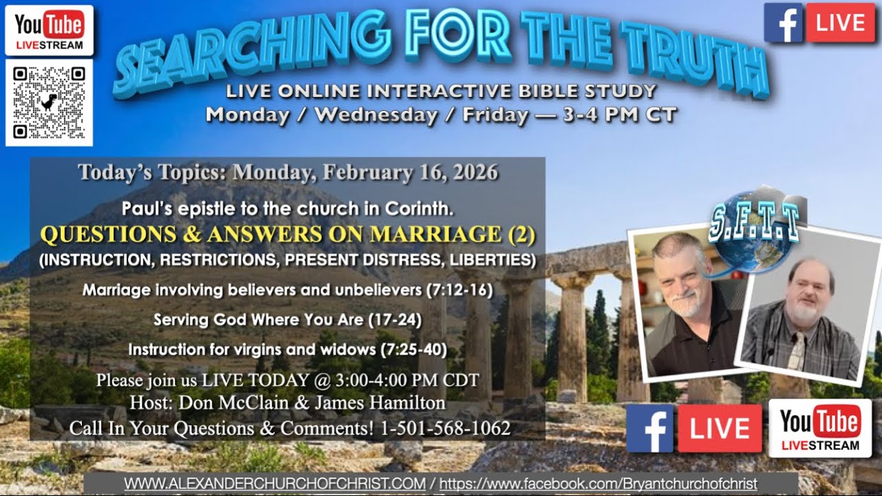 QUESTIONS & ANSWERS ON MARRIAGE (2)  (1 Cor. 7:17-40)