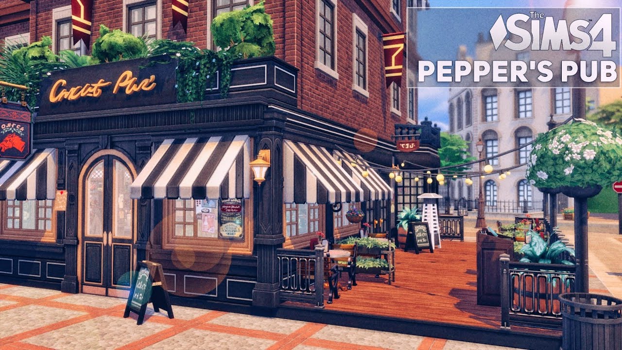 Паб &laquo;У Пеппер&raquo; | Ресторан - Паб - Апартаменты (No CC) the Sims 4 | Симс 4 Строительство