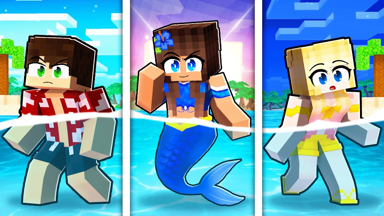 Meus AMIGOS NÃO SABEM que EU sou SEREIA no Minecraft ◂Miika▸