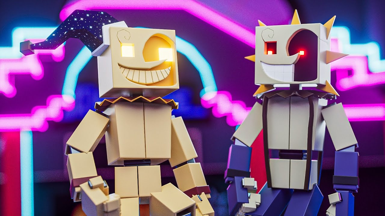 Minecraft FNAF Moondrop and Sunrise swap! (Minecraft Roleplay)