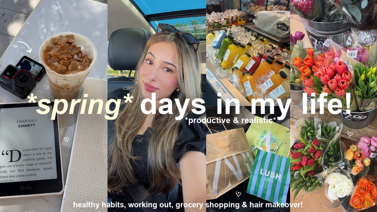 PRODUCTIVE *spring* days in my life!🍓cozy mornings, what’s in my bag, shopping & insta360 ace pro 2!