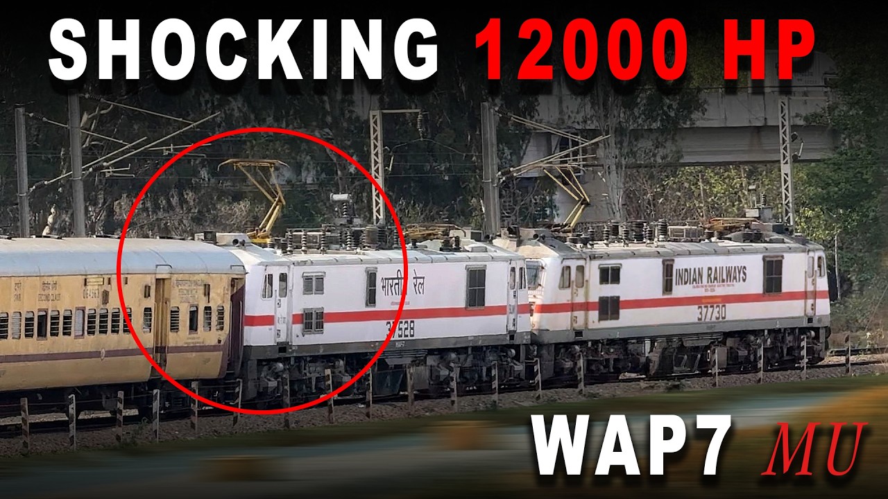 NAJRZADSZE❗Oba WAP7 pracują razem 12000 KM😲❗| Pociągi | Koleje Indyjskie #wap7 #filmy_o_pociągu #...