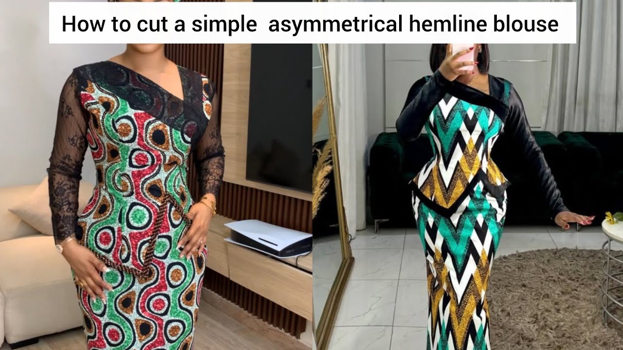 HOW TO CUT A SIMPLE   ASYMMETRICA HEMLINE BLOUSE #how  #viralvideo 