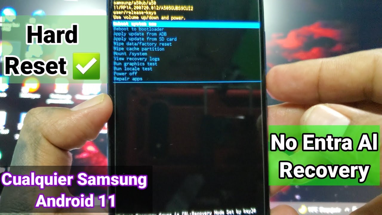 Samsung A50,A30,A10 No Entra Al Recovery Android 11/No Se Puede Apagar Ni Formatear