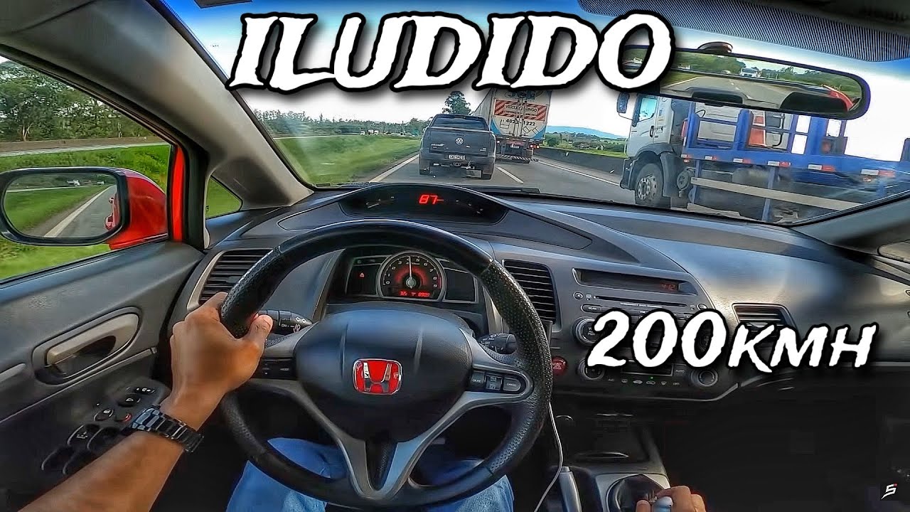 AMAROK V6 QUIS BOTAR DO LADO DO CIVIC SI E FOI EMPURRADA