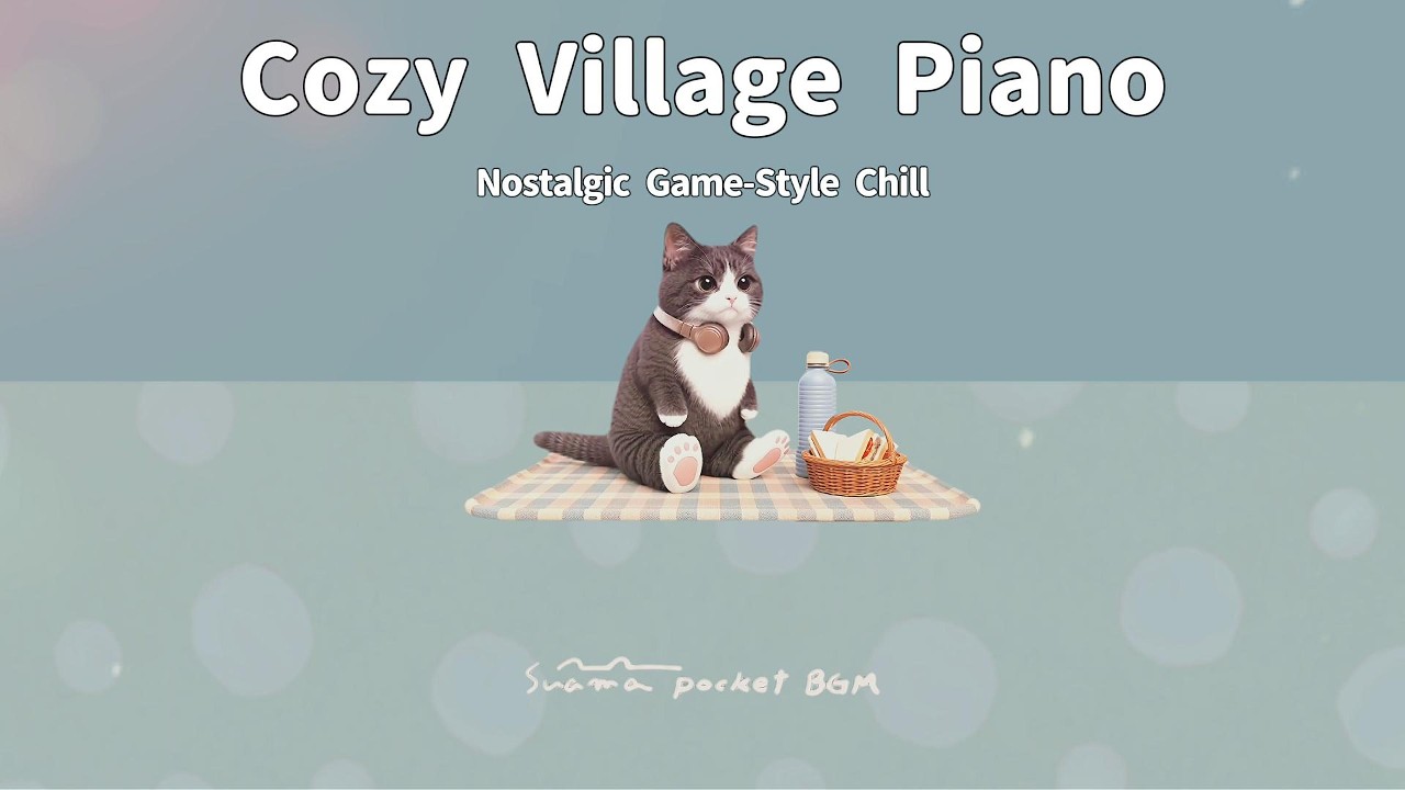 【あつ森風×チルピアノ】Cozy Village Piano ｜ Nostalgic Game-Style Chill｜1 Hour Study & Relax BGM