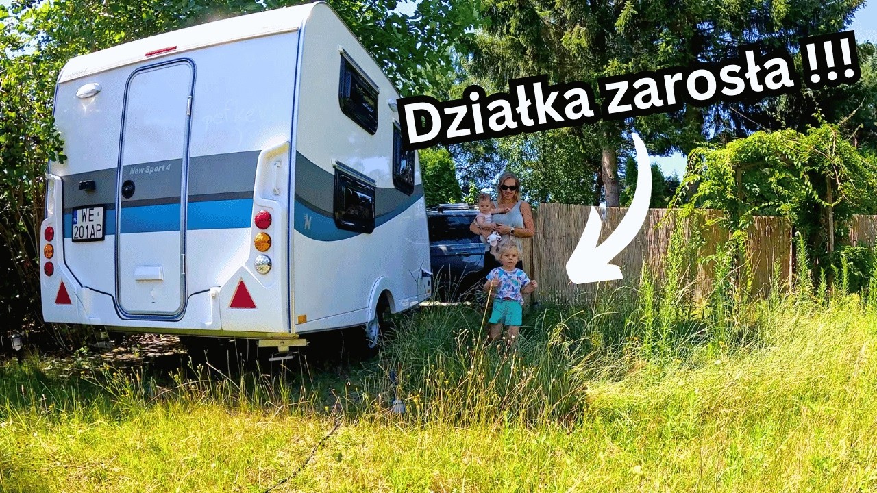 Sprzątamy Przyczepę Kempingową Po Długiej Podróży. Najpierw Porządkujemy Działkę.